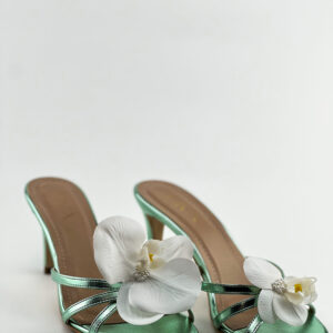 Orchid mule metaic  aqua blue